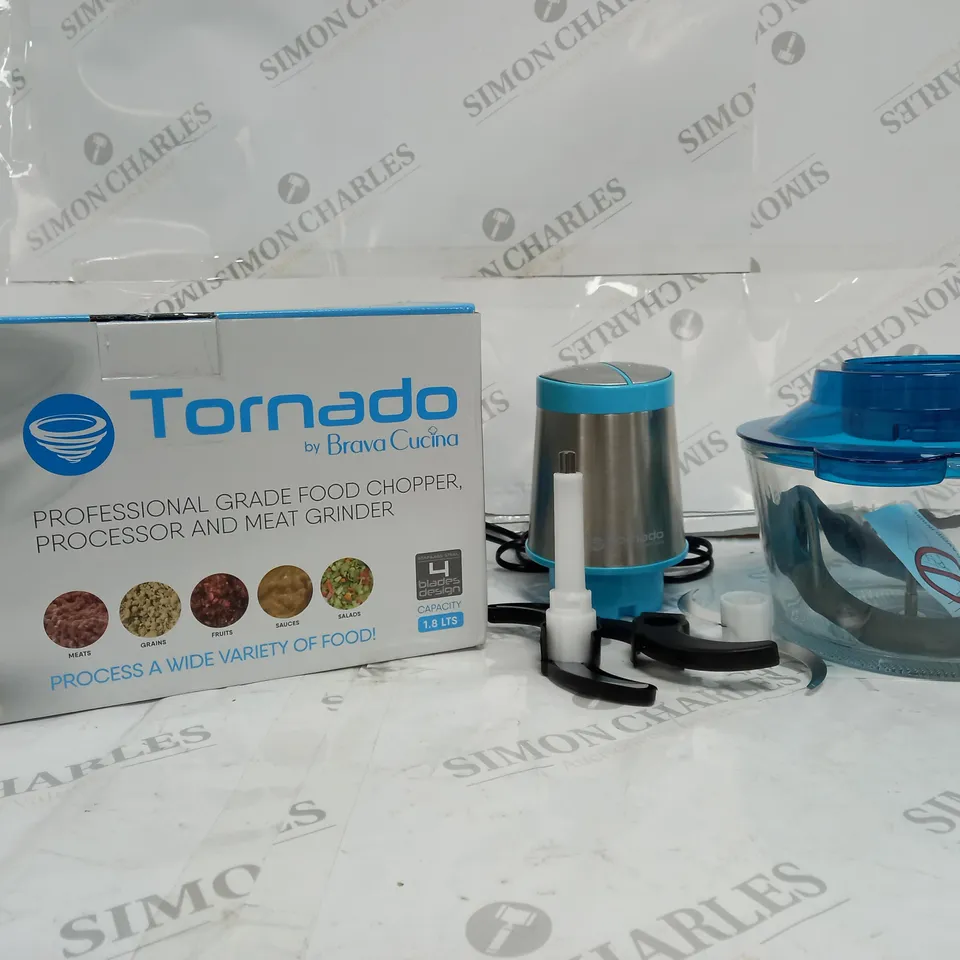 BOXED TORNADO BY BRAVA CUCINA PROFESSIONAL FOOD CHOPPER, PROCESSOR AND MEAT GRINDER
