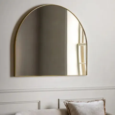 BOXED LISBON ARCHED OVERMANTEL WALL MIRROR