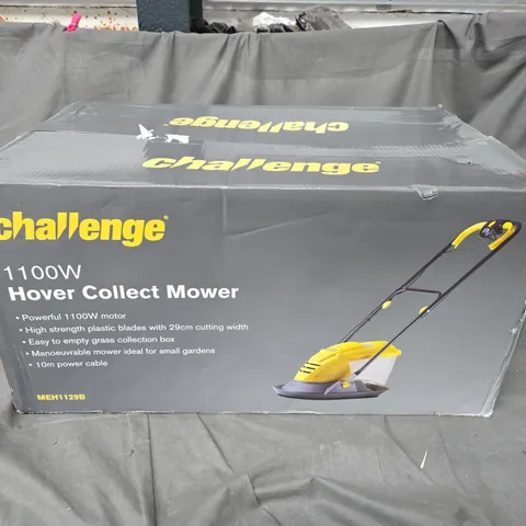 BOXED CHALLENGE HOVER COLLECT MOWER 1100W – YELLOW