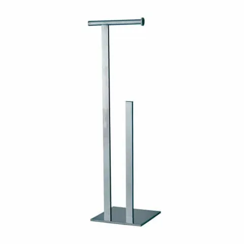 BOXED SUPERBIA CHROME TOILET ROLL & SPARE PAPER HOLDER
