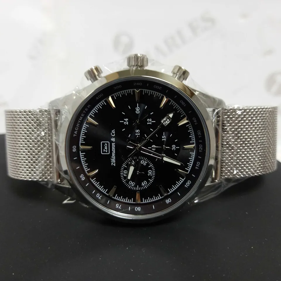ZIHLMANN & CO CHRONOGRAPH STYLE MESH STRAP WATCH RRP £520