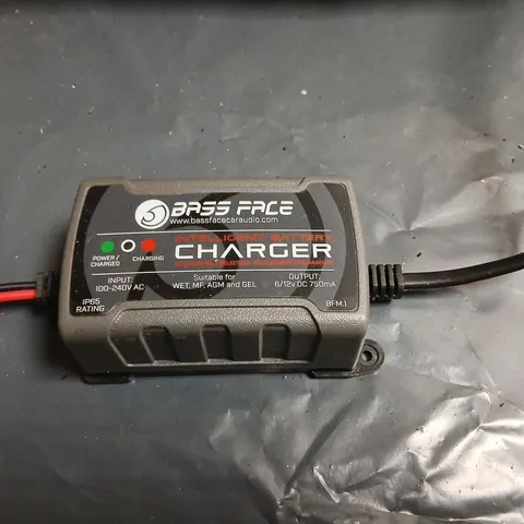 BASS FACE INTELLIGENT BATTERY CHARGER 6/12V WITH CLAMP LEADS β BOXED
