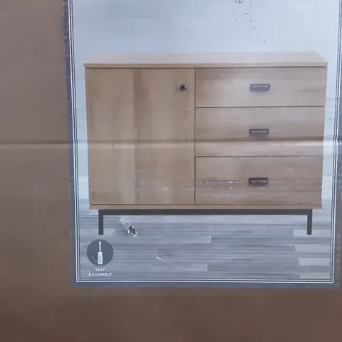 BOXED DRAWER CHEST IN WOOD EFFECT