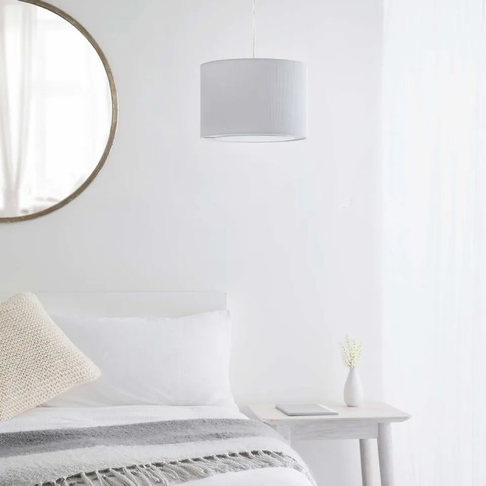 BOXED PATRINA DRUM PENDANT - WHITE SHADE