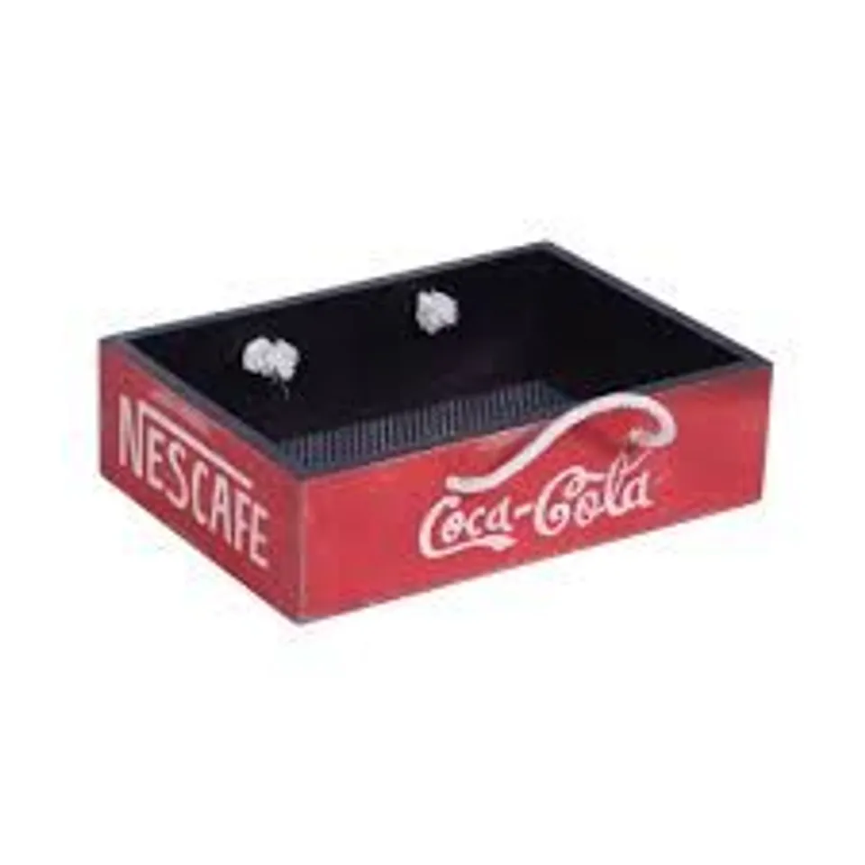 BRAND NEW HOMESDIRECT365 NESCAFE & COCA-COLA WOODEN TRAY