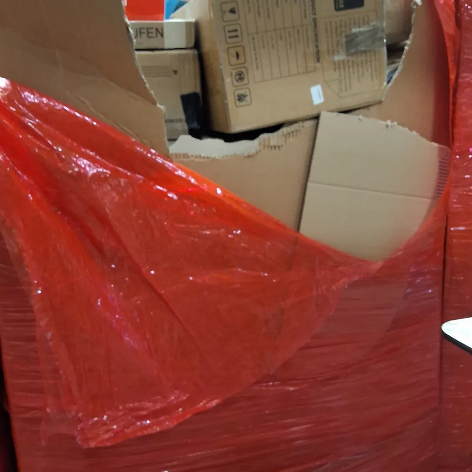 PALLET OF ASSORTED HOUSEHOLD GOODS AND PRODUCTS TO INCLUDE;BREAD MAKER,STEAM MOP,PAINO FITNESS RACK