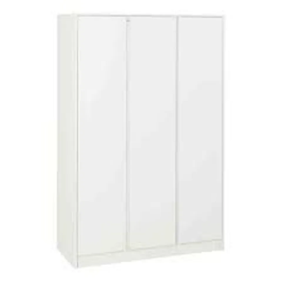 BOXED SECONIQUE MALVERN 3 DOOR WARDROBE - WHITE (3 BOXES)