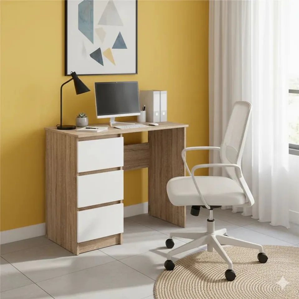 BOXED COMPUTER DESK SHEFA LINE CINA - SONOMA OAK (1 BOX)