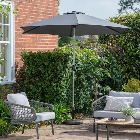 BOXED LECCO 2.7M PARASOL - GREY