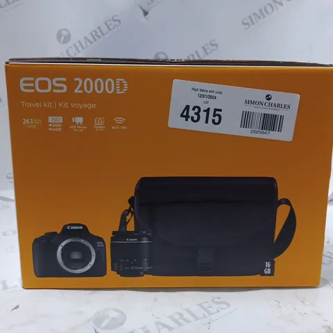 CANON EOS 2000D TRAVEL KIT