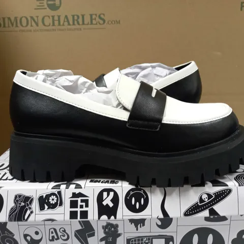 KOI WILLOW MONOCHROME LOAFERS - SIZE 6