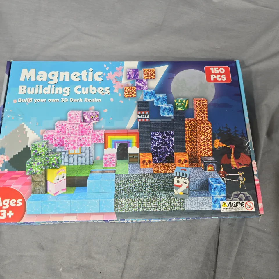 MAGNETIC BUILDING CUBES – 150 PCS, BUILD YOUR OWN 3D DARK REALM (AGES 3+)