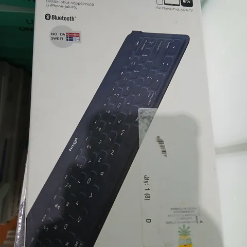 APPROXIMATELY 20 LOGITECH KEYS-TO-GO BLUETOOTH KEYBOARD – BOXED (IPHONE/IPAD/APPLE TV)