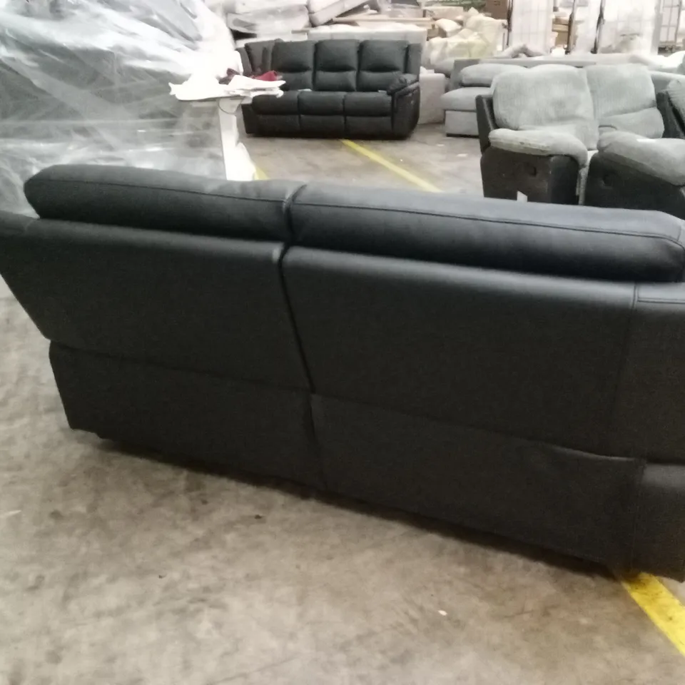 EDISON 3 SEATER LUXURY FAUX LEATHER MANUAL RECLINER SOFA RRP £799