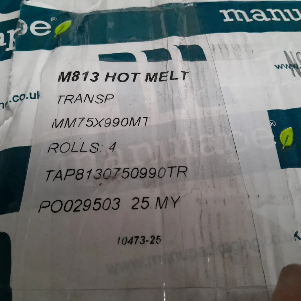 8 ROLLS OF MANUTAPE TRANSPARENT MM75X990MT TAPE