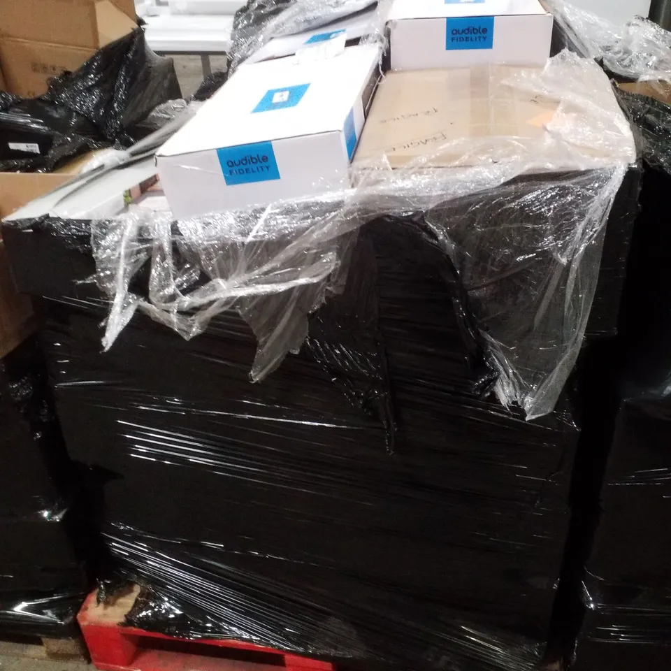 PALLET CONTAINING ASSORTED ELECTRICAL PRODUCTS INCLUDING COMPACT HI-FI STEREO SYSTEMS & TV SOUNDBAR WITH DOLBY AUDIO