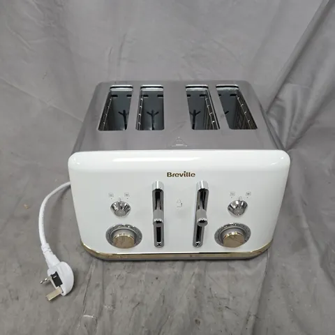 BREVILLE 4-SLICE TOASTER IN WHITE/SILVER