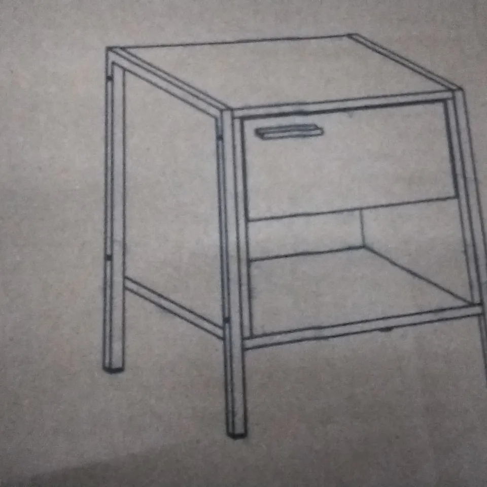BOXED AMYA 1 DRAWER BEDSIDE TABLE