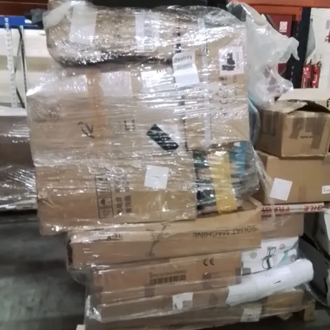 PALLET OF ELECTRICAL ITEMS AND HOUSEHOLD GOODS TO INCLUDE;TWO SEATER SOFA,KNEE MASSAGER, COSI AUDIO AMPLIFIER