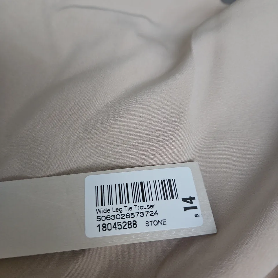 ROMAN STONE WIDE LEG TIE TROUSER, UK 14