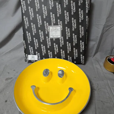 INSPIRED GENERATIONS BIG YELLOW SMILEY DISH