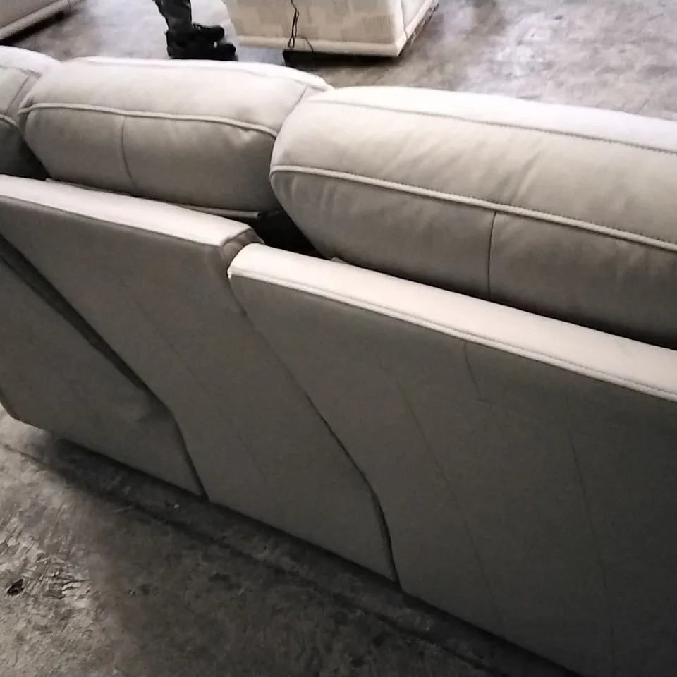 QUALITY BRITISH DESIGNED & MANUFACTURED G PLAN KINGSBURY 3 SEATER POWER RECLINER SOFA CAMBRIDGE GREY LEATHER