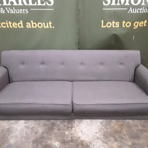 QUALITY DESIGNER ALLINE UPHOLSTERED CHAISE LOUNGE - SLATE FABRIC