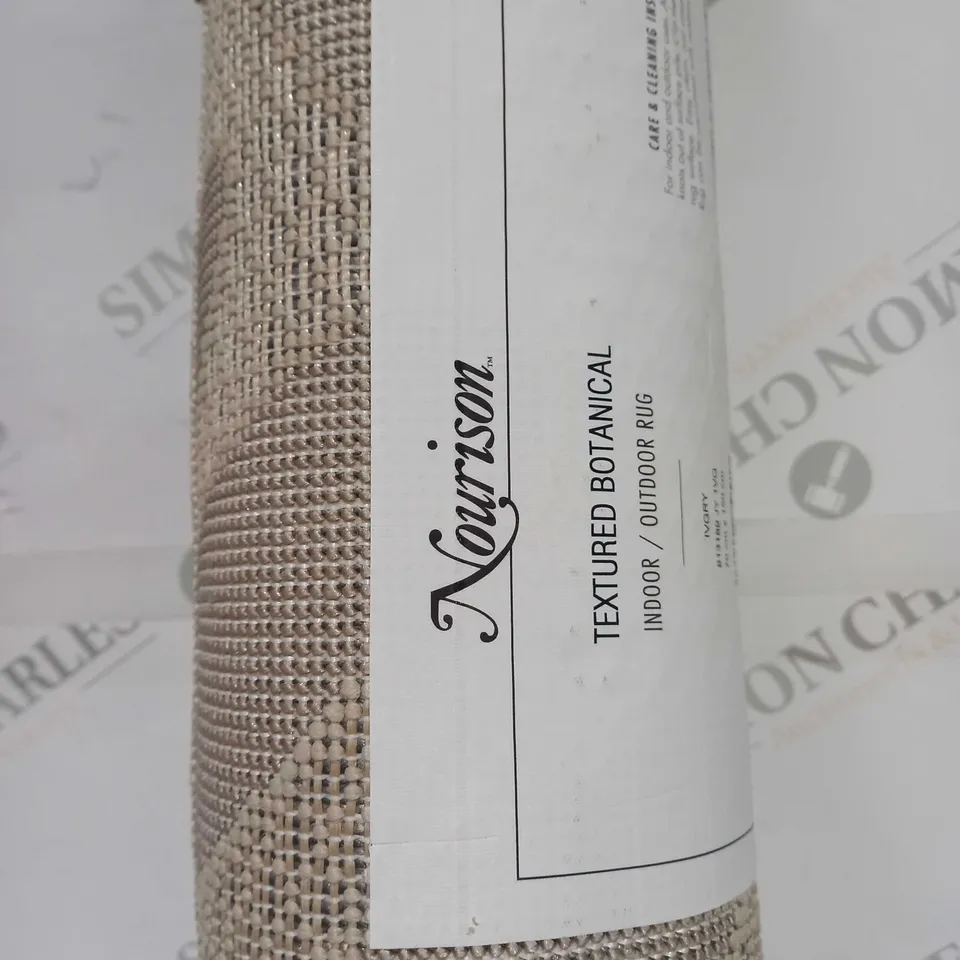 NOURISON TEXTURED BOTANICAL INDOOR & OUTDOOR RUG APPROX 70 X 150CM