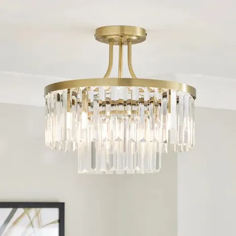BOXED AUDRA 3 LIGHT SEMI FLUSH CEILING LIGHT