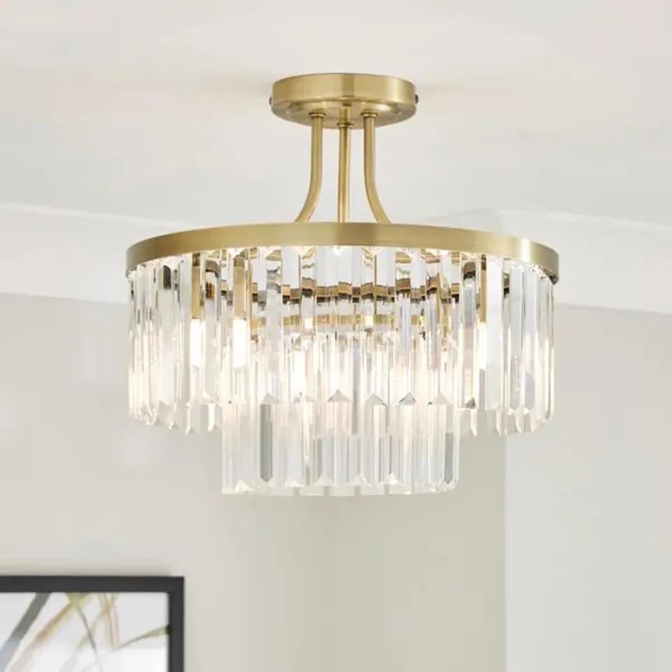 BOXED AUDRA 3 LIGHT SEMI FLUSH CEILING LIGHT