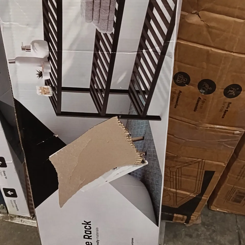BOXED KEPLIN 3 TIER BAMBOO SHOE RACK BLACK AND NATURAL COLOUR 