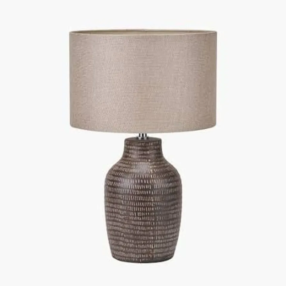 BOXED PACIFIC LIFESTYLE KAI TEXTURED CERAMIC TABLE LAMP