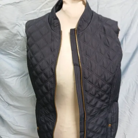 JOULES QUILTED ZIP-FRONT GILET β NAVY, UK 10