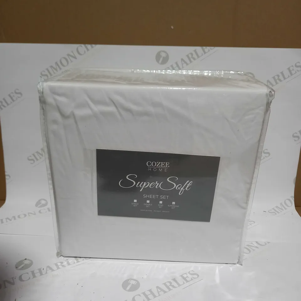 COZEE HOME SUPERSOFT SHEET SET - SUPERKING