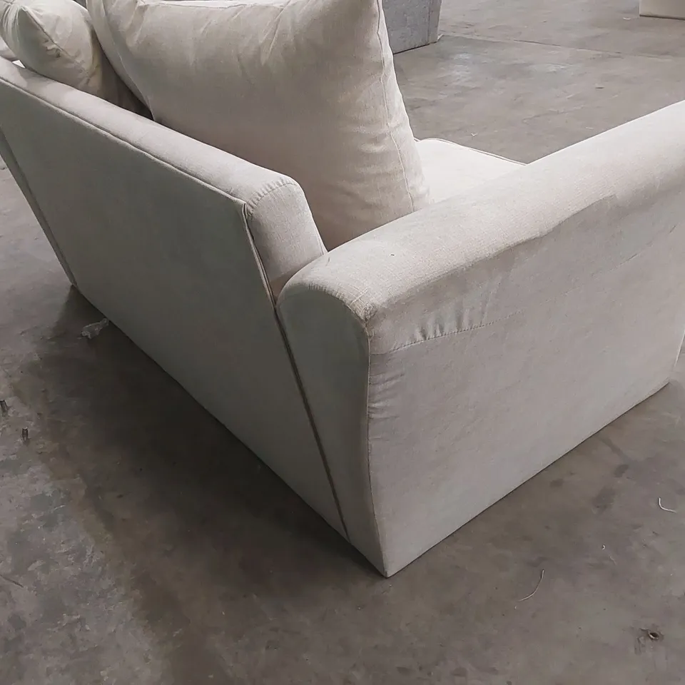 DESIGNER 2 SEATER FABRIC UPHOLSTERED SOFA