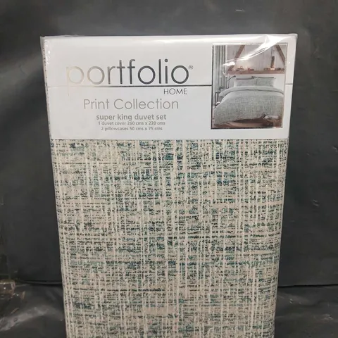 SEALED PORTFOLIO PRINT COLLECTION DUVET SET - MAINE - SUPER KING 