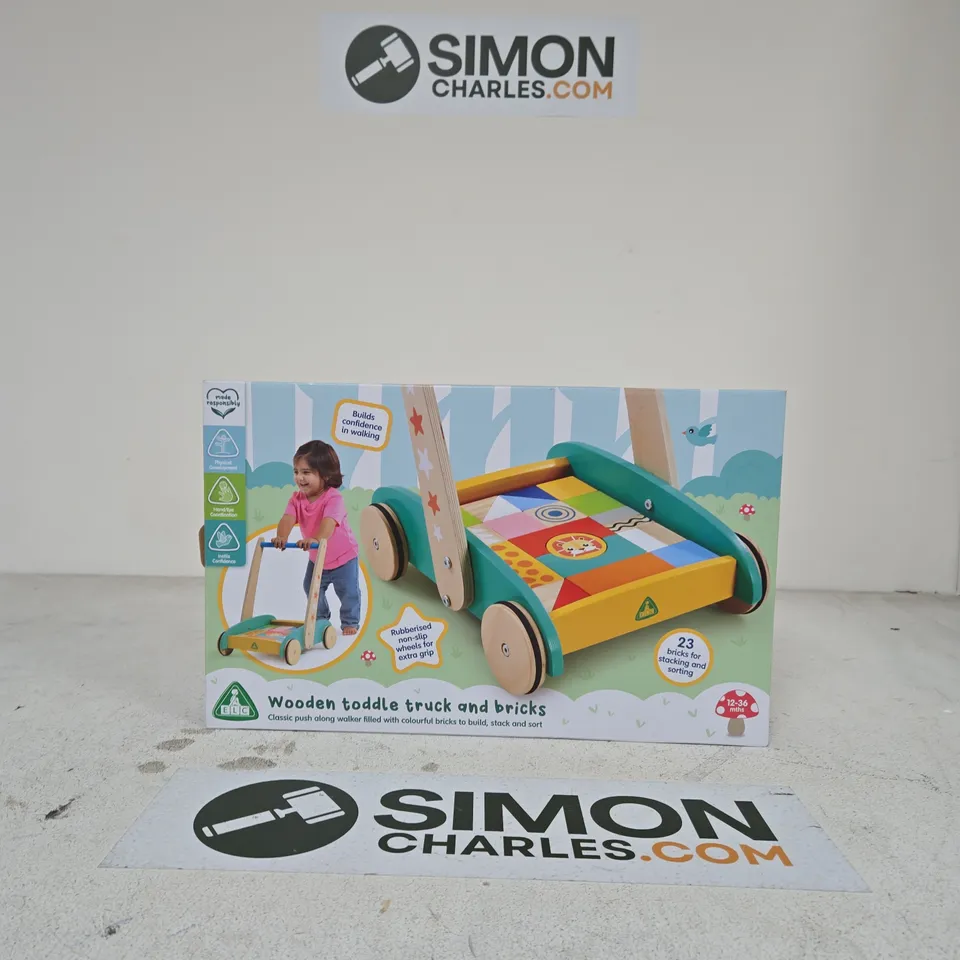 ELC WOODEN TODDLER TRUCK AND BRICKS – BOXED TOY SET