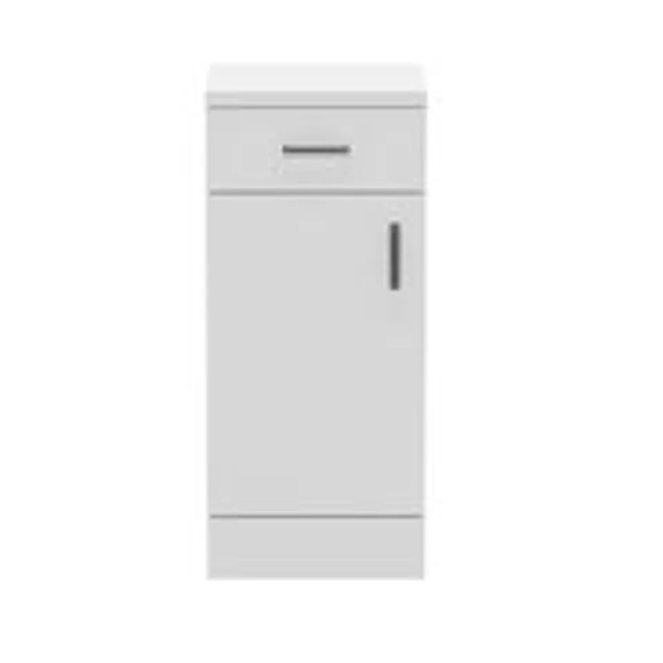 BRAND NEW BOXED LECICO TRADE 350 F/S 1-DOOR, 1-DRAWER BATHROOM CABINET - WHITE