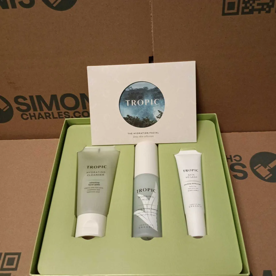 TROPIC THE HYDRATION FACIAL DEWY SKIN COLLECTION GIFT SET 3 ITEMS