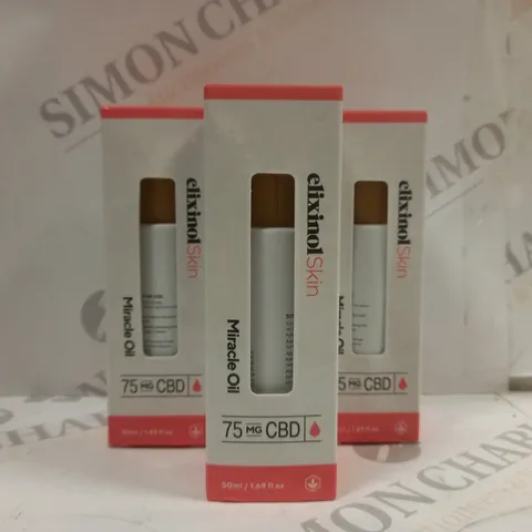 BOX OF 4 X 50ML CBD ELIXINOL SKIN MIRACLE OIL