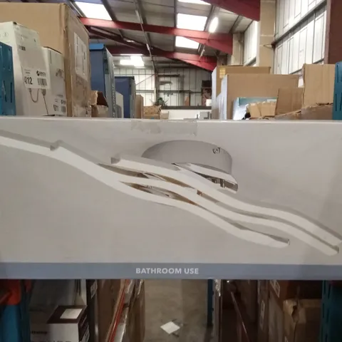 BOXED DUNELM RIPPLE CEILING LIGHT - CHROME