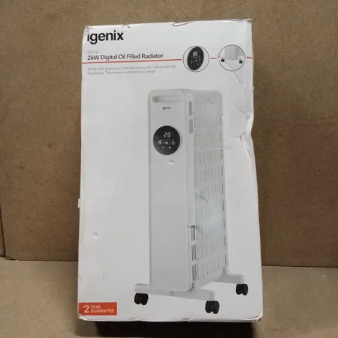 BOXED IGENIX DIGITAL OIL FILLED RADIATOR - WHITE