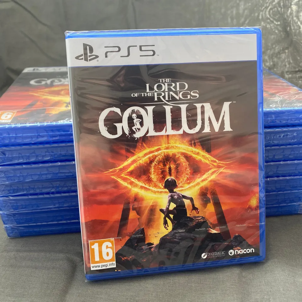 15 BRAND NEW CELLOPHANE WRAPPED COPIES OF THE LORD OF THE RINGS GOLLUM FOR PS5