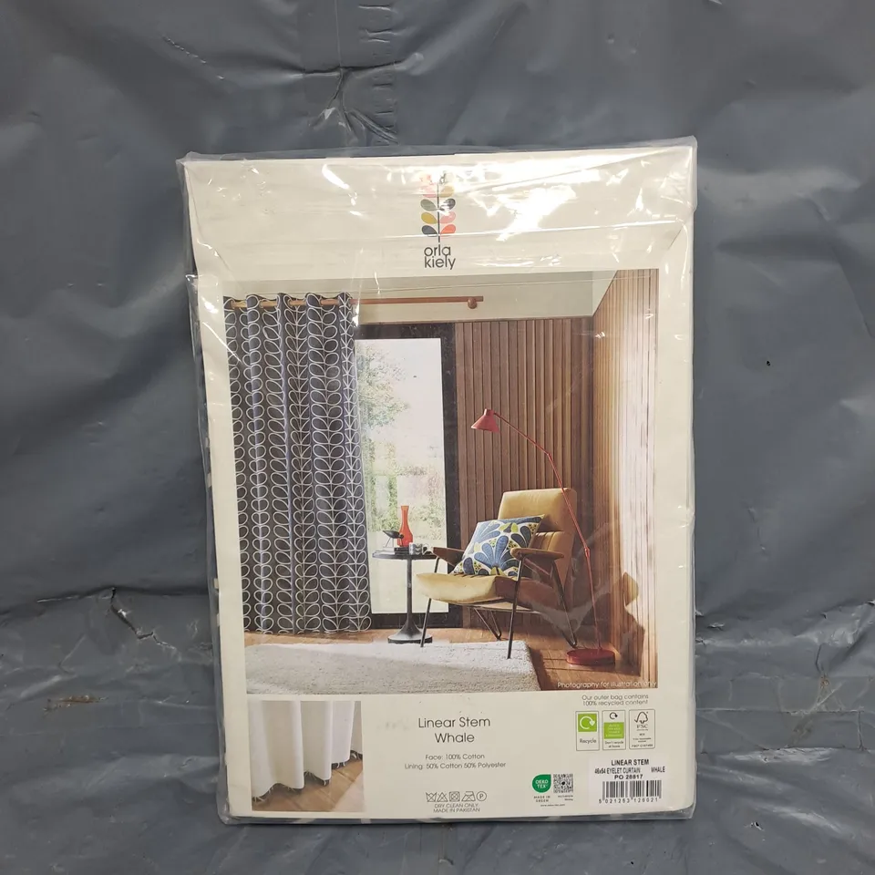 ORLA KIELY LINEAR STEM WHALE EYELET CURTAINS 46X54"