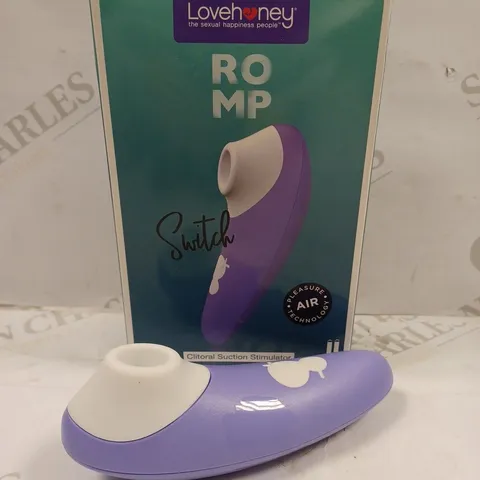 BOXED LOVEHONEY ROMP SWITCH CLITORAL SUCTION STIMULATOR