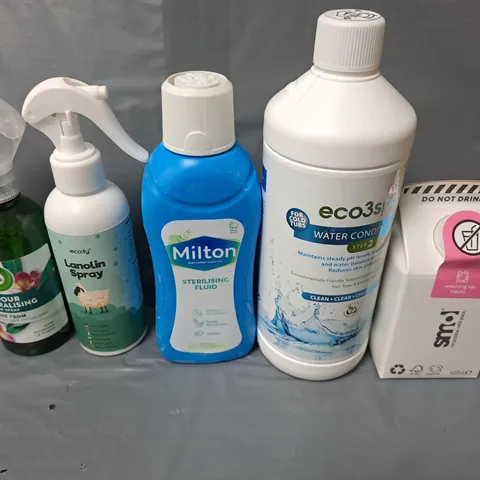 APPROXIMATELY 10 ASSORTED LIQUIDS TO INCLUDE AIR SPRAY, WASHING UP LIQUID, WATER CONDITIONER ETC