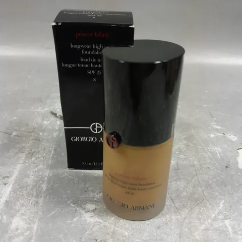 GIORGIO ARMANI LONGWEAR HIGH COVER FOUNDATION SPF 25 SHADE 8 30ML