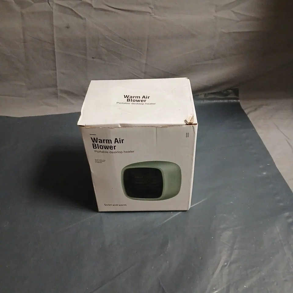 WARM AIR BLOWER, PORTABLE DESKTOP HEATER