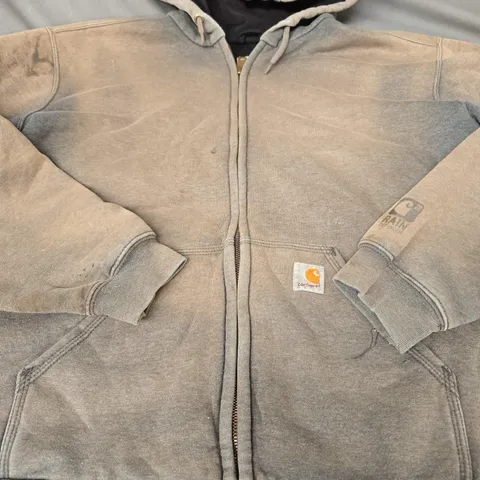 CARHARTT ZIP HOODIE – GREY - SIZE LARGE
