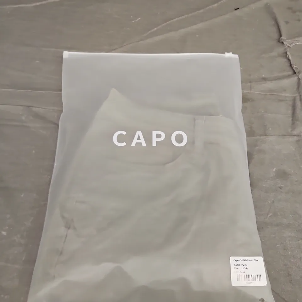 VAPO CHINO PANTS - OLIVE - LARGE - W34